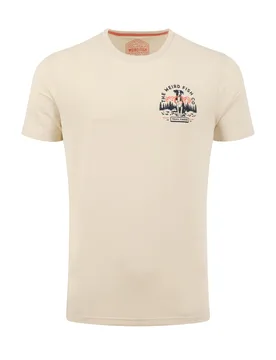 Weird Fish Dog Trails Back Print Graphic T-Shirt Size 4XL - men men all-mens men tshirts men tshirts graphic offers all-offers offers mens-2-for-40-te - Egg Shell - FashionsVida