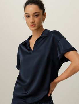 Donna Polo Seta Charmeuse Lavabile S