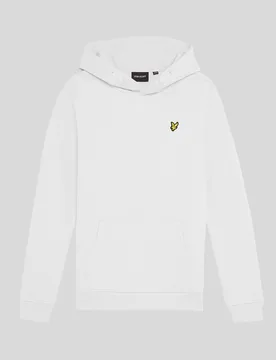 Kids Loopback Cotton Hoodie White - Lyle & Scott - FashionsVida