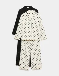 Pack Soft Touch Polka Dot Pyjama Sets Black Mix female