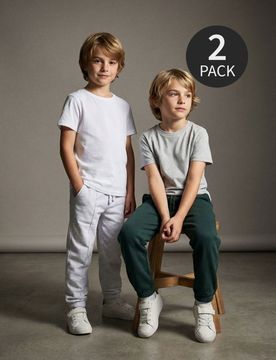 Pantaloni 2 pack - grigio chiaro