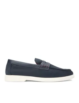 Nubuck Slip On Loafers Navy male - Tommy hilfiger - FashionsVida