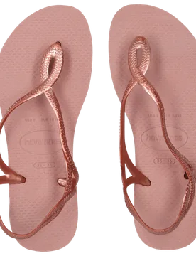 Luna Women Flip-Flops and Sandals - Pink - Size 4.5/5 - Plastic/Polycarbonate - Pink - Size: 4.5/5 - Havaianas - FashionsVida