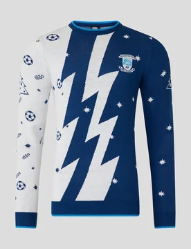 Preston North End Unisex 25/26 Christmas Jumper BLUE S unisex - Castore - FashionsVida