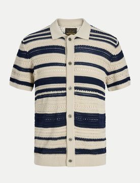 Gestricktes Polo Beige M