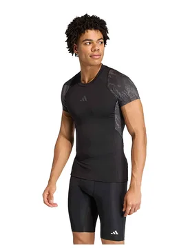 T-shirt à Manches Courtes Techfit Aop Black / Grey Six S - Adidas - FashionsVida