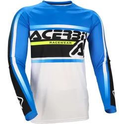 Maglia MotoCross Enduro MX LINEAR LUGO Blu Bianco taglia S