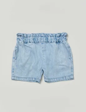 Short Lil'Atelier in chambray a lavaggio chiaro - Lil' Atelier - FashionsVida