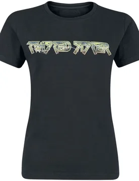 T-Shirt - Metallic Logo - S bis XXL - für Damen - Größe S - schwarz - Lizenziertes Merchandise! - Frauen - female - Twisted Sister - FashionsVida