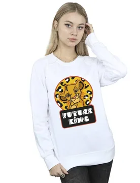 Women's The Lion King Future Simba Sweatshirt in White Size: Medium - White - Size: M - Disney - FashionsVida