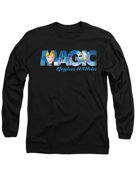 Unisex Cinderella Magic Begins Within Long Sleeve T-Shirt, Black Size: Medium - Black - Size: M - Disney - FashionsVida