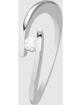 Anillo solitario Black & White de oro con diamante - El Corte Inglés - FashionsVida