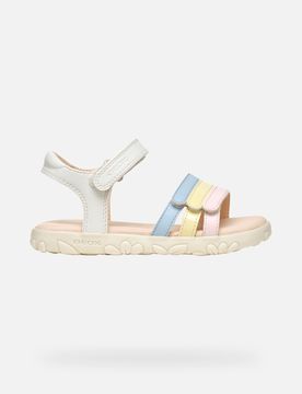 Schuhe Sandal Haiti Mädchen Weiß/mehrfarbig 32 Weiß/mehrfarbig