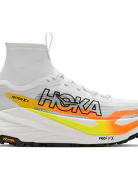 TECTON X 4 Trailschuhe Damen Frost / Neon Tangerine 41 1/3 - HOKA - FashionsVida