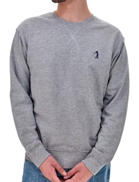 Felpa senza cappuccio Grigio Melange 1354 XXL - US GOLF CLUB - FashionsVida