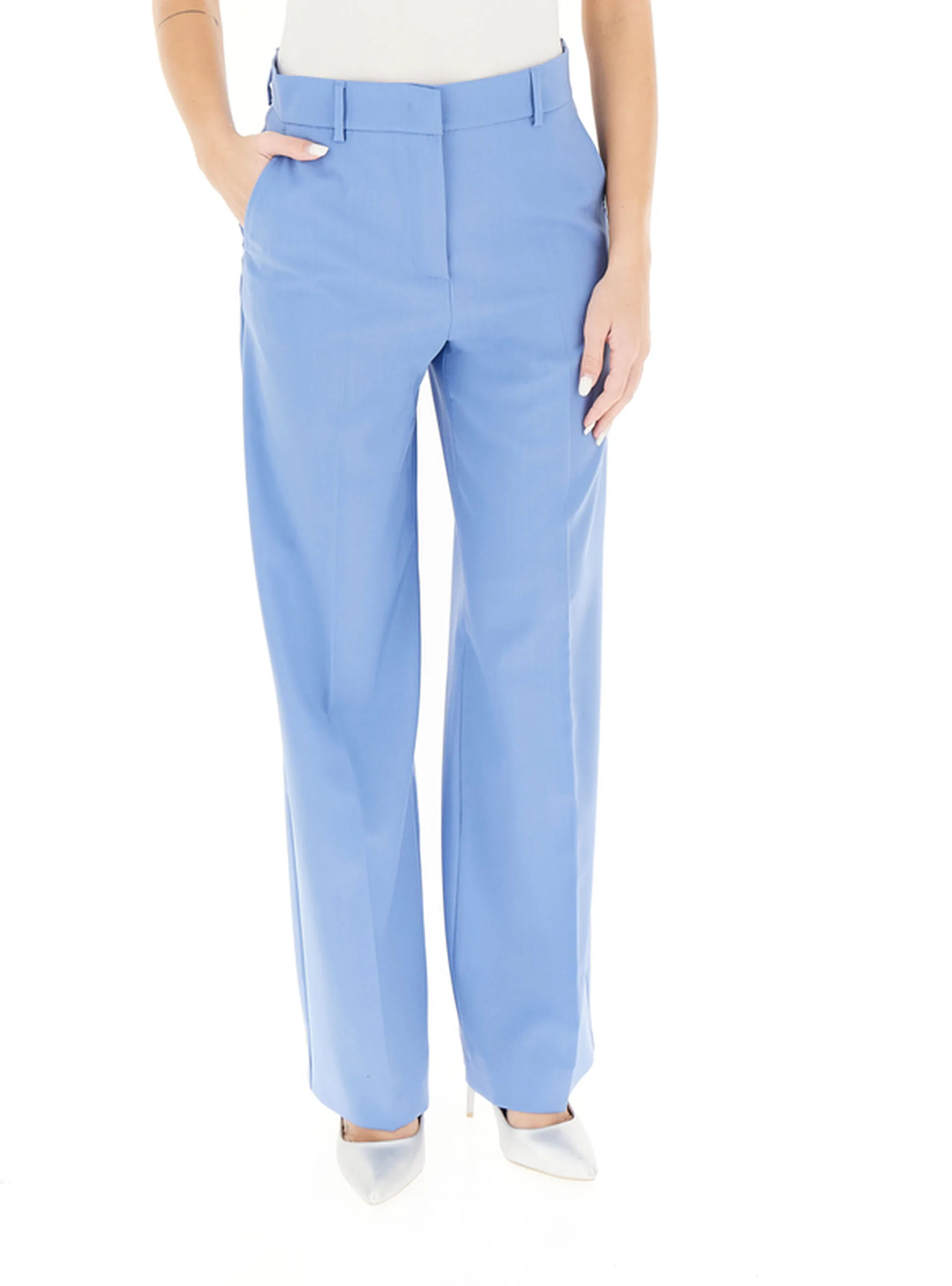 Pantalone wide leg AZZURRO 46 - WEEKEND MAX MARA - FashionsVida