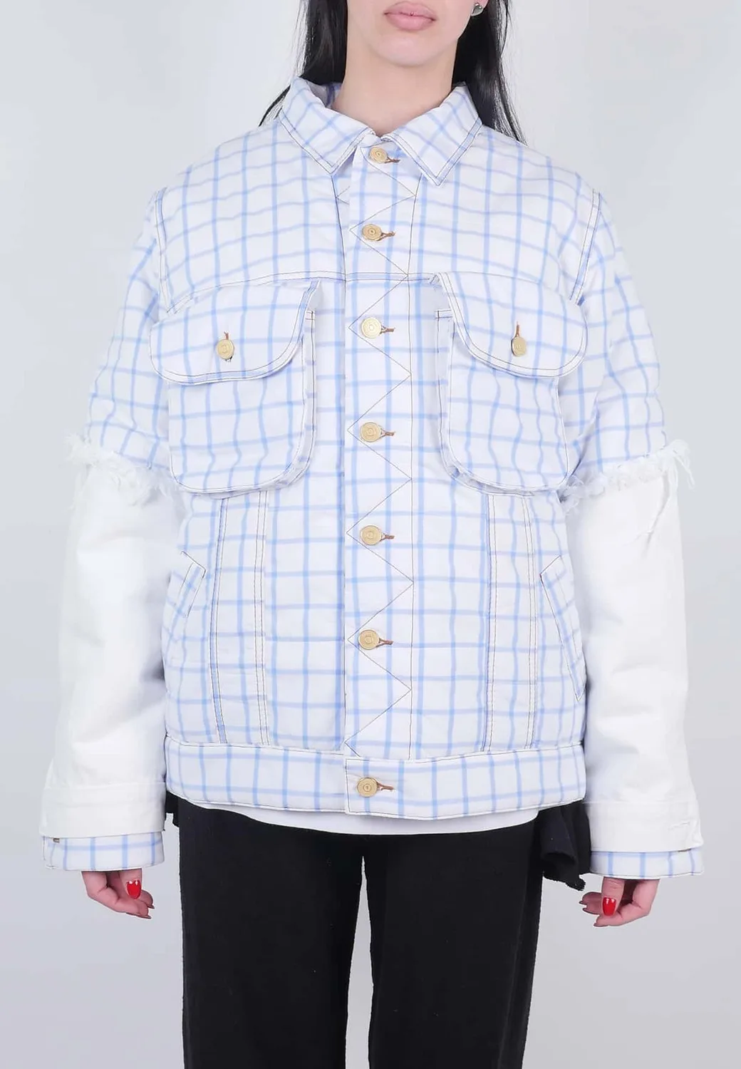 GIUBBOTTO IN DENIM IMBOTTITO OVERSIZE - Natasha Zinko - FashionsVida