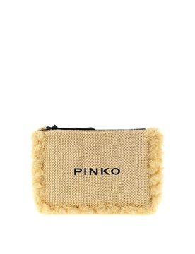 Pinko Pochette in rafia