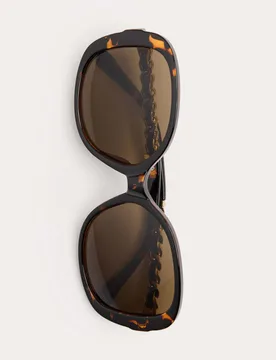 Round Chain Detail Sunglasses Brown female - M&S - FashionsVida