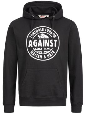 LONSDALE Sudadera negro / blanco