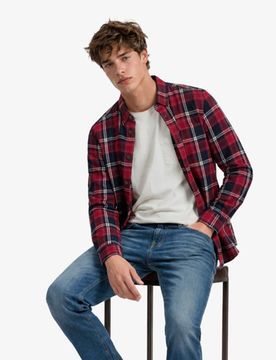 Superdry Herren Baumwoll-holzfällerhemd mit Langen Ärmeln Navy - Größe: S