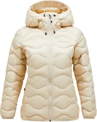 Stepp- Und Daundenjacken mit Kapuze W Helium Down Hood Jacket Sand Fog für Damen Größe L Beige