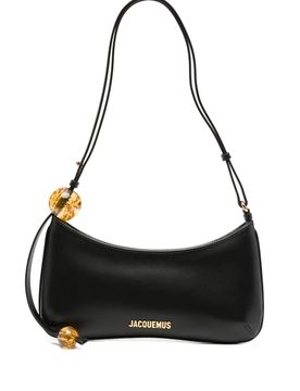 The Bisou Perle Embellished Leather Shoulder Bag