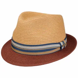 Licano Toyo Trilby Straw Hat by - nature-red - Unisex - Size: L (58-59 cm)