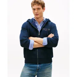 Sudadera de caballero con capucha y cremallera