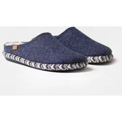 Zapatillas de casa de hombre de fieltro en tonos lisos
