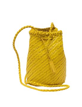 Borsa secchiello doppio salto con pompon