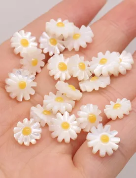 PC Natural Pearl Shell Beads Daisy Sunflower Sea Shell Loose Beads Jewelry Making DIY Bracelet Necklace Earring Accessories - Aliexpress - FashionsVida