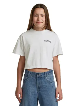 Haut à Manches Courtes D29721-01 White 16 Années Fille