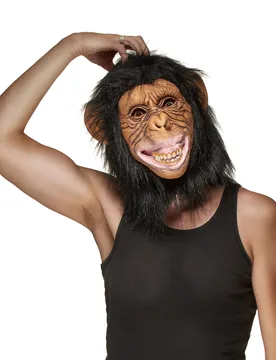 Affe Latex-Maske schwarz-braun - BESTER NOVELTY - FashionsVida