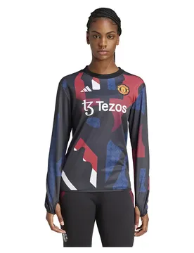 Sweat-shirt Avant-match Manchester United 24/25 Warm Black / Mufc Red / Off White / Team Coll Burgundy 2 XS