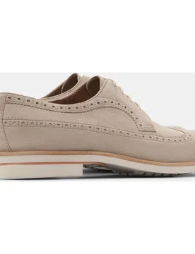Zapatos de cordones de hombre Derby Brogue Cavour de piel - Lottusse - FashionsVida