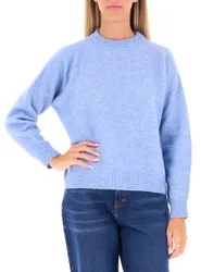 Maglione misto alpaca CELESTE L