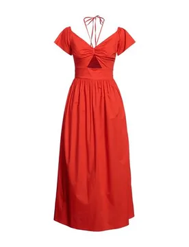 Midi-Kleid Damen Tomatenrot 32,34,38,40,42,44,46 Damen - TWINSET - FashionsVida