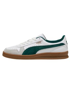 Puma Indoor sneakers basse in pelle - White/Dark mirtle/gum
