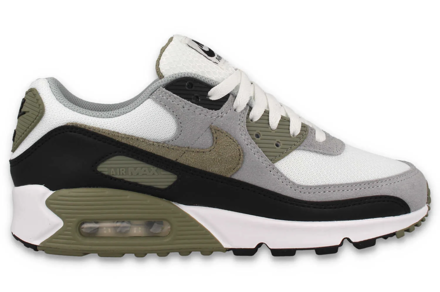Air Max 90 - Sneaker - weiß grau olive - Herren - Size: 44 - Nike - FashionsVida