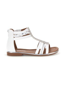Sandali bianchi con strass 15029 33