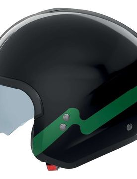 Casco Moto Jet N20-2 ZEFIRO 342 Nero Italia lucido taglia XL