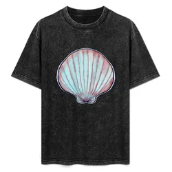 Seashell... T-Shirt Large Size Basic Casual T-Shirt