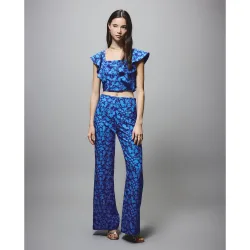 Pantalón de vestir liso de mujer