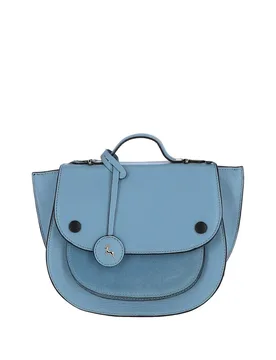 Women's 'Donata' Cambridge Style Saddlebag in Light Blue - Light Blue - Size: One Size - Ashwood Leather - FashionsVida