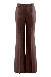 Pantalone a zampa donna cacao