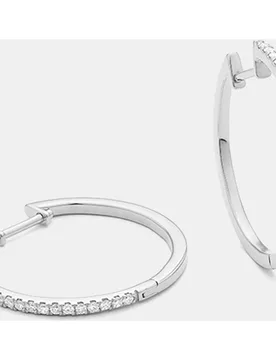 Pendientes de aro de oro y diamantes - El Corte Inglés - FashionsVida