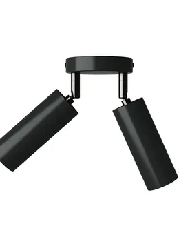 Cables Lampe à 2 Ampoules Avec Abat-jour Tub-e14 Et Rosace Ronde Avec Bulb Black One Size
