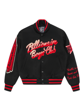 Script Og Varsity Jacket- Black