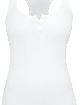 Top - Ladies Button Tanktop - XS bis 4XL - für Damen - Größe XL - weiß - Frauen - female - Urban classics - FashionsVida